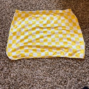 Checkered bandeau top